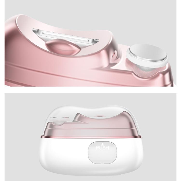 4-in-1 electric nail care kit close-up with pink top and white base body