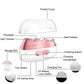 4-in-1 electric nail care kit parts: UV baking lamp, nail trimmer, polisher, charging port