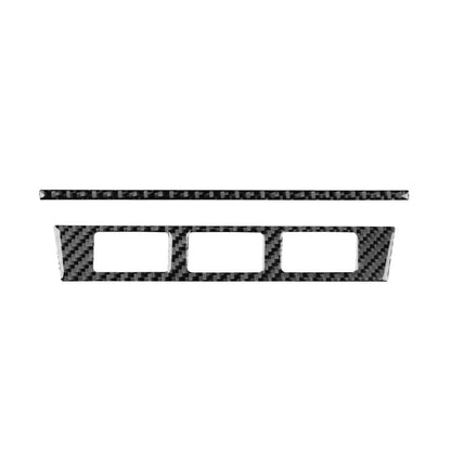 Car seat heating panel sticker set, black carbon-fiber style with three cutouts