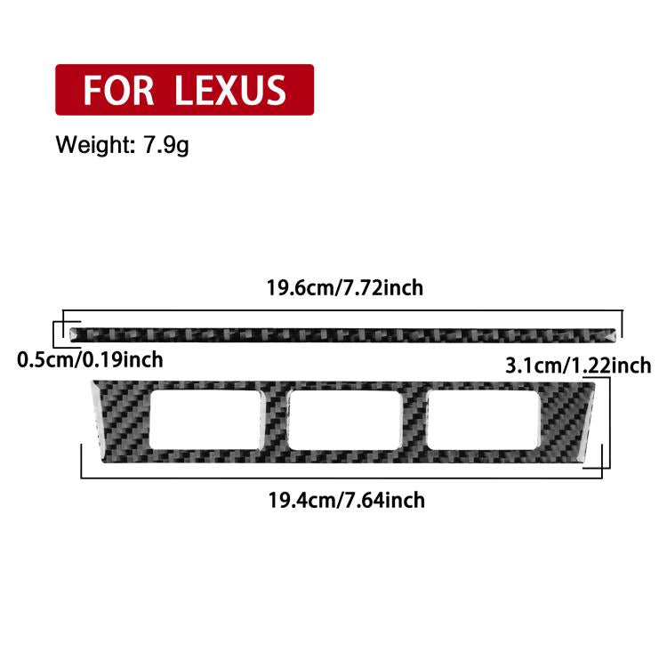 Black carbon-fiber style seat heating panel sticker strip with three rectangular cutouts