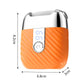 Orange rechargeable electric foot file size dimensions 8.2x6.8x3 cm with LED