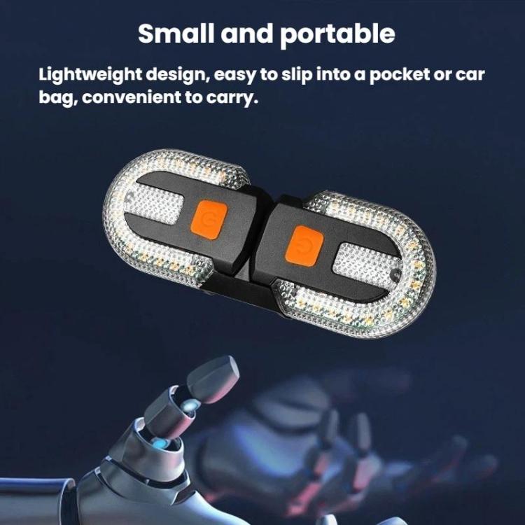 Compact detachable bike turn signal taillight with bright LED ring and mount