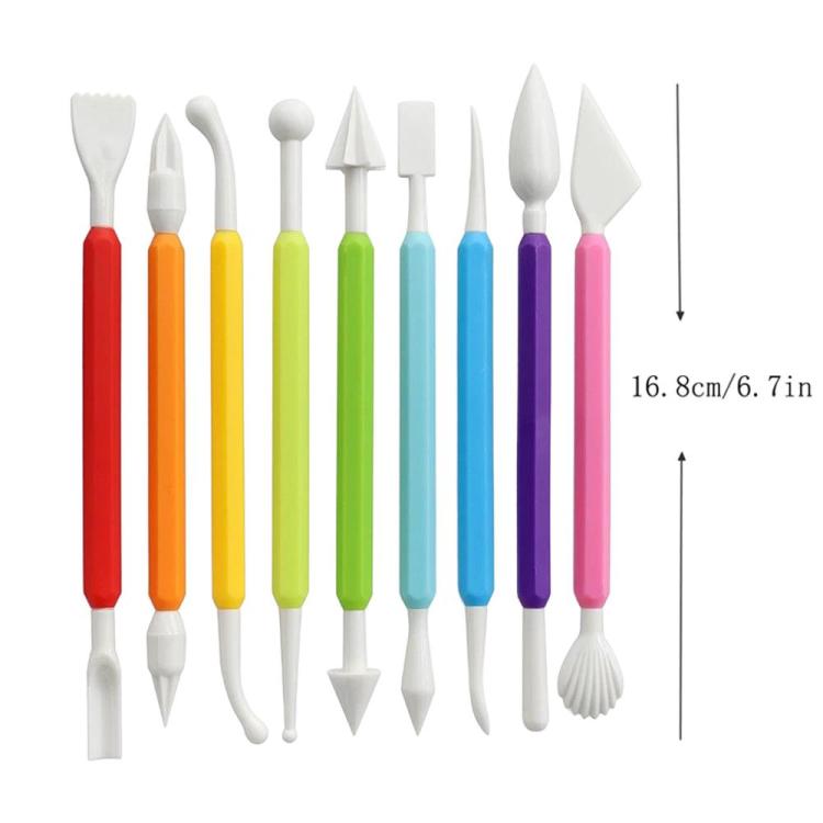 Clay sculpting pen set, 16 tools with silicone shaping tips; 16.8 cm each