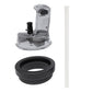 Replacement dual drink lid with clear spout and black silicone base, dustproof cover
