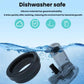 Black dual drink lid with dustproof straw cover for Stanley cups