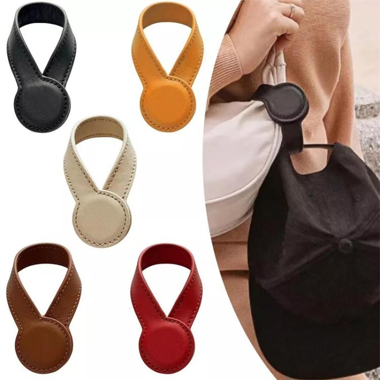 Multi-purpose Leather Magnetic Hat Clip Round Storage Leather Holder