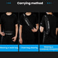 Black waist pack worn across chest, around waist, or on back.