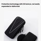 Reflective armband phone bag, black with reflective stripe and side zipper, 3D textured finish