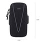 Black reflective waterproof running armband phone bag with clear screen window
