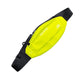 Yellow reflective waterproof waist pack with front zipper and adjustable waist strap