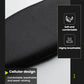 Black textured waist pack with front zipper and adjustable waist belt
