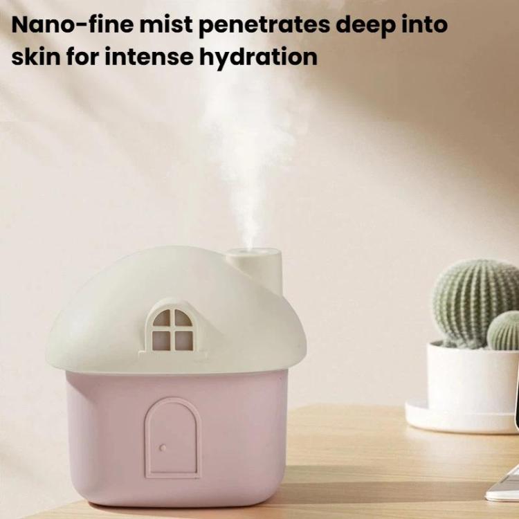Little House Shape Mini Desktop Humidifier USB Silent Humidifier With Colorful Lights