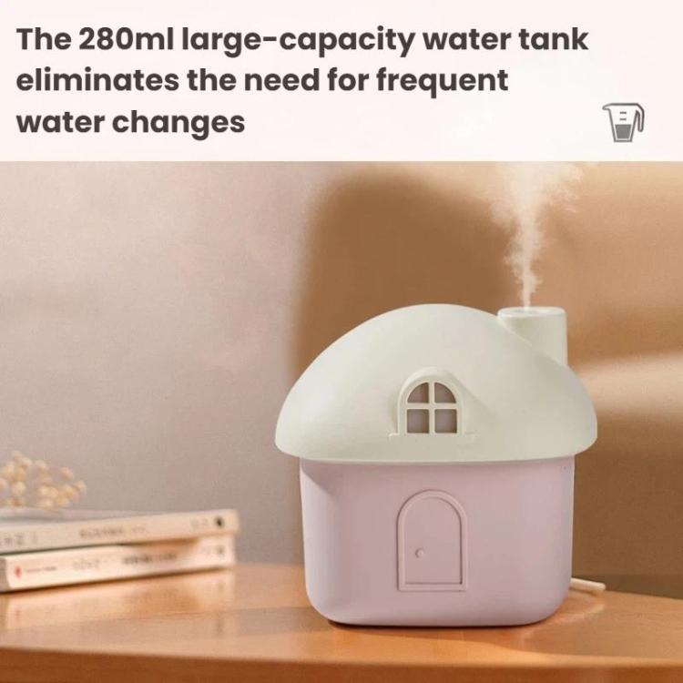 Little House Shape Mini Desktop Humidifier USB Silent Humidifier With Colorful Lights