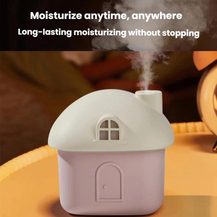 Little House Shape Mini Desktop Humidifier USB Silent Humidifier With Colorful Lights