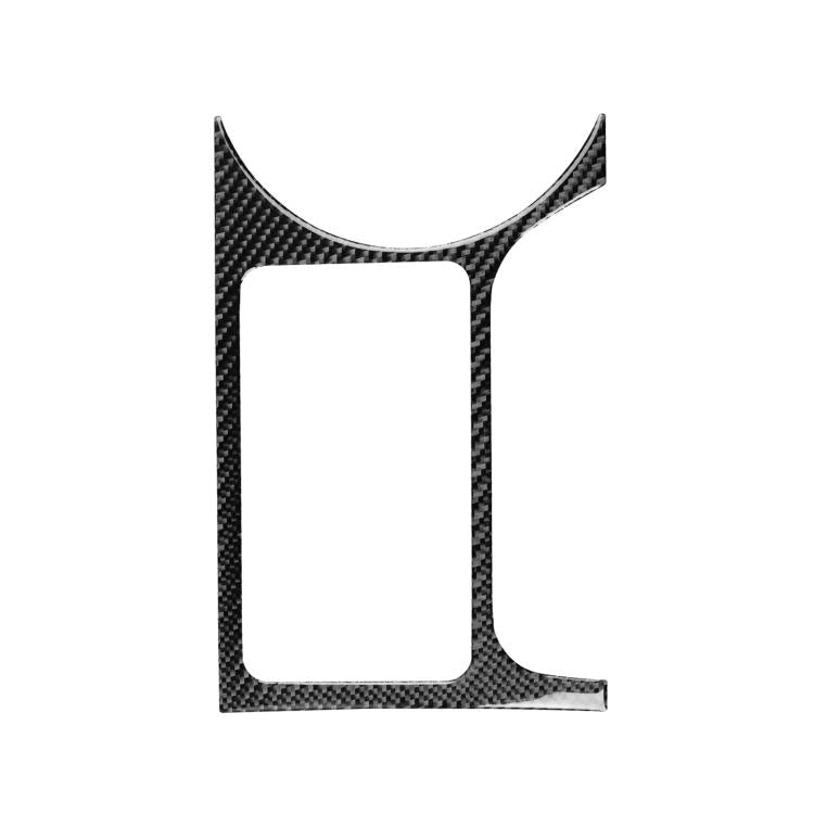 Black carbon-fiber cupholder frame sticker for left-hand drive vehicle interior