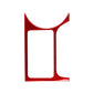 Red carbon-fiber cupholder frame sticker for left-hand drive vehicle interior