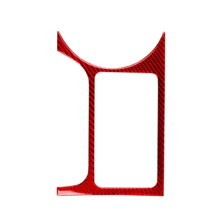 Red carbon-fiber cupholder frame sticker insert for right-hand drive