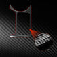Carbon-fiber cupholder frame sticker detail with black weave and red trim