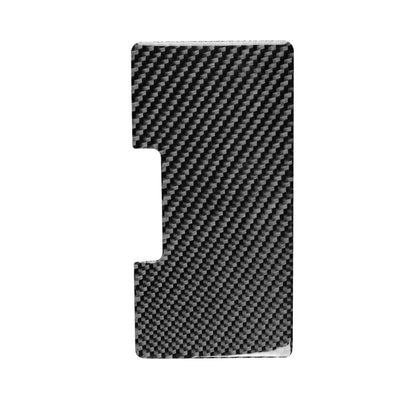 Black carbon-fiber cup holder panel sticker for Lexus IS300