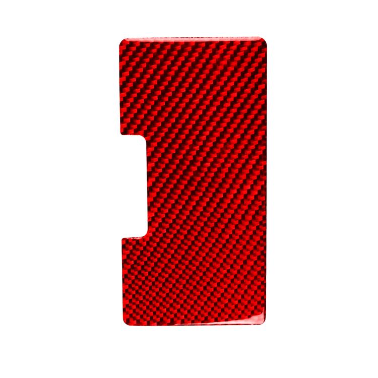 Red carbon-fiber cup holder panel sticker for Lexus IS300