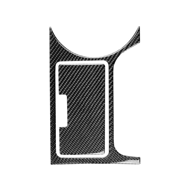 Black carbon-fiber cupholder sticker insert, left-hand drive, 2-piece set piece