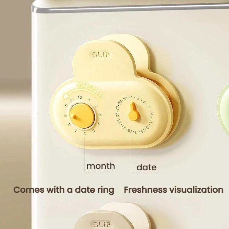 Refrigerator Sealing Clips With Date Mark Ring Food Magnetic Sealing Pads, 5pcs /Pack