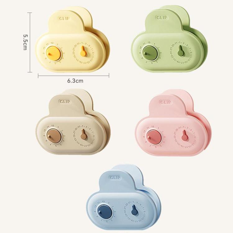 Refrigerator Sealing Clips With Date Mark Ring Food Magnetic Sealing Pads, 5pcs /Pack