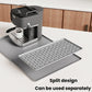Gray silicone split draining tray with raised wavy ridges insert for coffee station
