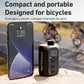Compact electric bike air pump with digital PSI display on bottle-shaped body