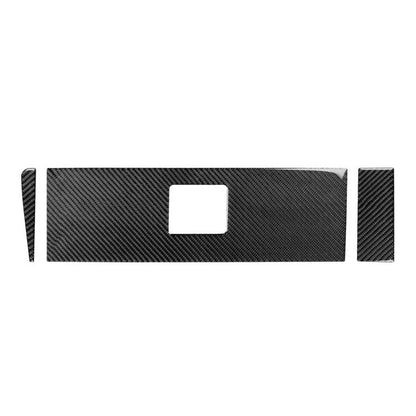 Black carbon-fiber look interior panel sticker set, 3-piece passenger side (LHD).