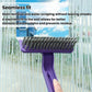 Purple rotating gap cleaning brush head with bristles and scraper base
