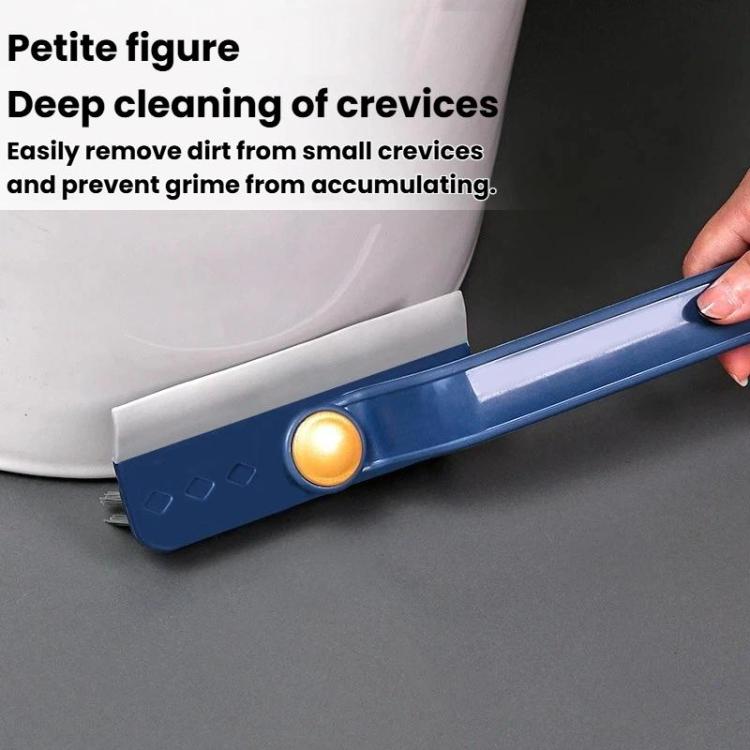 Blue rotatable cleaning tool with yellow knob and flat scraper blade