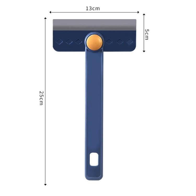 Blue rotatable gap cleaning brush with 13 cm width and 25 cm handle length