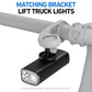 Rechargeable bike headlight installed on handlebar with included mounting bracket