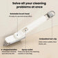 White rotatable brush head spray outlet gap cleaning brush with V-shaped bristles