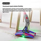 Vacuum roller brush head with swivel steering and blue bristle roller