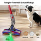 Vacuum roller brush head for pet hair pickup with green LED light