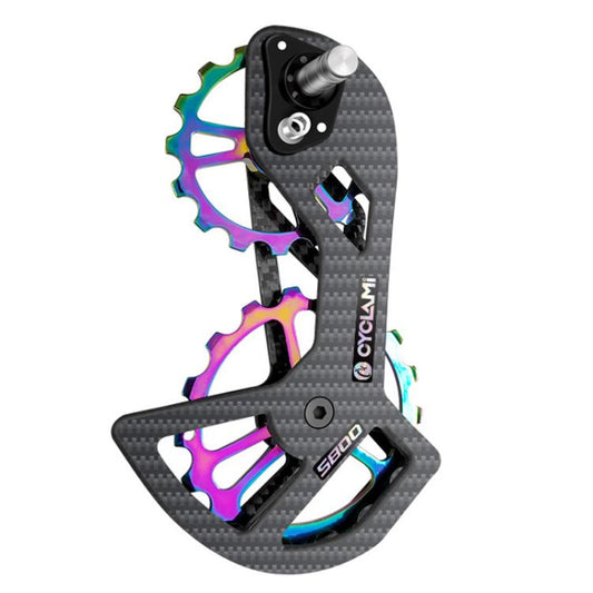CYCLAMi Shifter Carbon Fiber Road Bike Ceramic Rear Derailleur Large Pulley, For Shimano 8000 / 8020 / 8050 / 8070 / 8170 / 9100 / 9150 / 9170, For Shimano R7000, For Shimano 5800 / 5700, For Shimano 6800 / 6870 / 9000 / 9070