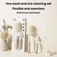 Bottle brush cleaning kit with multiple straight handles and sponge brush heads.