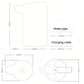 Automatic water bottle pump dispenser dimensions diagram with measurements for main unit