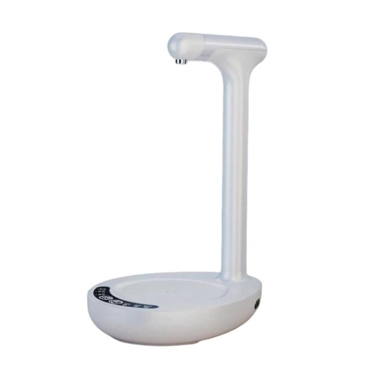 White electric water dispenser pump with tall spout and round base