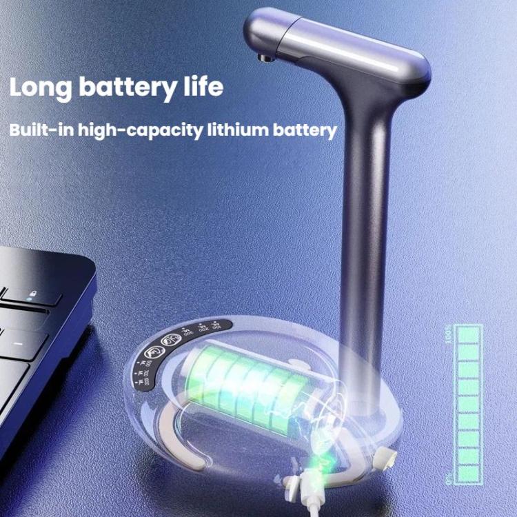 Grey water dispenser pump with illuminated battery indicator on the base