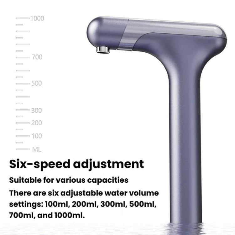 Grey water dispenser pump with curved top nozzle and tall stand