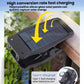 Black solar clip-on light with solar panel top and Type-C charging port