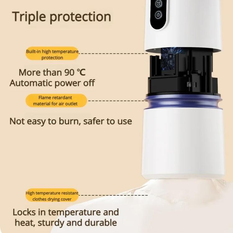 200W Pocket-Sized Portable Dryer Machine 240 Min Timer, Overheat Protection, US Plug, EU Plug, UK Plug, AU Plug