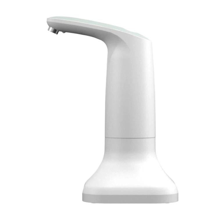 Portable touch electric water pump with curved spout and wide base, white body