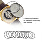 Watch back cover O-ring seal kit with multiple thin black gasket rings