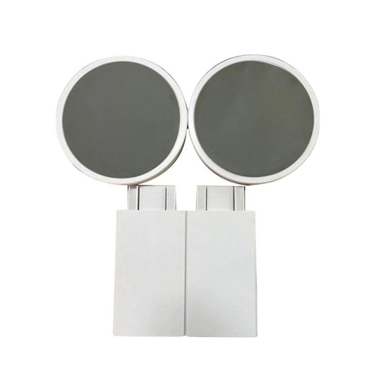 Rotating Lazy Susan serving tray with two dark plates and two base boards
