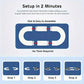 Box diagram showing Lazy Susan setup steps for assembling rotating serving tray