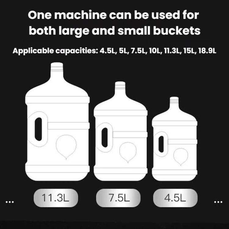 Electric water dispenser compatible with multiple water bottle sizes, shown in white